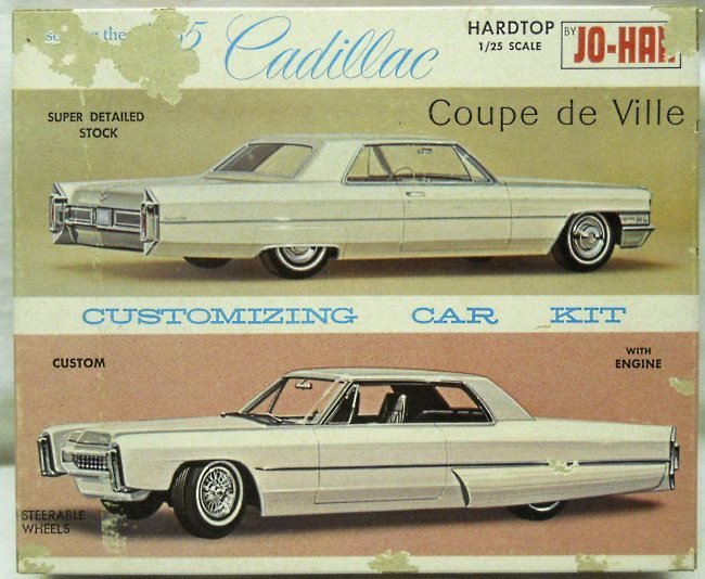 Jo-Han 1/25 1965 Cadillac Coupe De Ville Two Door Hardtop Customizing Kit, C1465-149 plastic model kit